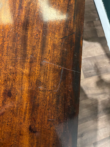 Antique Mahogany D End Table