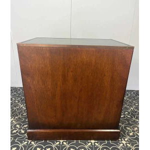 Antique Military Campaign Chest Of Drawers, Early 20th Century, Leather Top, Bedroom Furniture, Side Table, Drinks Cabinet, Mahogany Brass