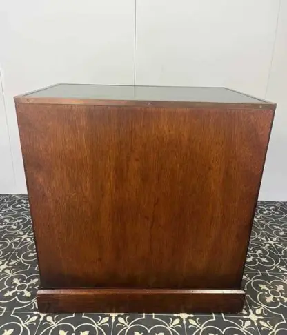 Antique Military Campaign Chest Of Drawers, Early 20th Century, Leather Top, Bedroom Furniture, Side Table, Drinks Cabinet, Mahogany Brass - Image 11