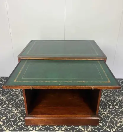 Antique Military Campaign Chest Of Drawers, Early 20th Century, Leather Top, Bedroom Furniture, Side Table, Drinks Cabinet, Mahogany Brass - Image 4
