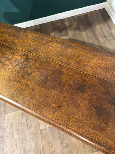 Antique Oak Coffer With Quadruple Panel Front