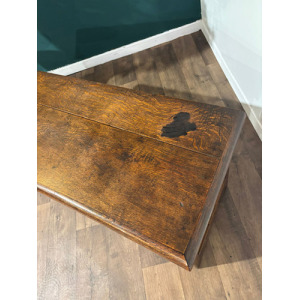 Antique Oak Coffer With Quadruple Panel Front