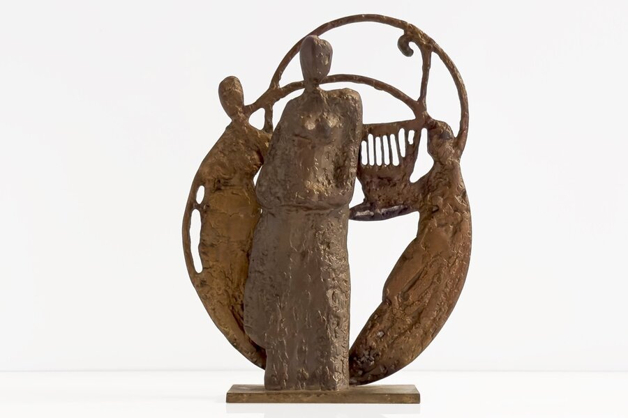 Aristide Patsoglou – “Music” Captivating Bronze Sculpture 20th Century