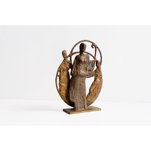 Aristide Patsoglou – “Music” Captivating Bronze Sculpture 20th Century