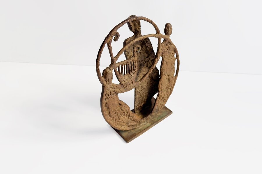 Aristide Patsoglou – “Music” Captivating Bronze Sculpture 20th Century