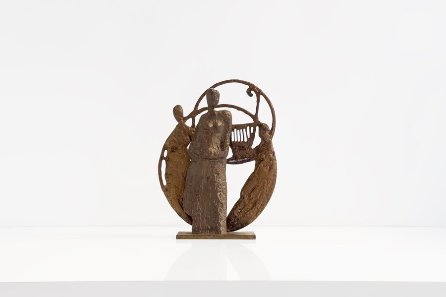 Aristide Patsoglou – “Music” Captivating Bronze Sculpture 20th Century