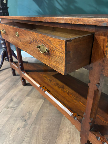 Arts & Crafts Two Tier Console Table