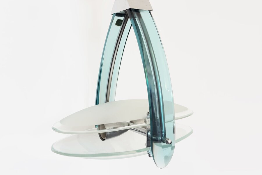 Attributed To Cristal Arte – Glass Pendant, Mid 20th Century