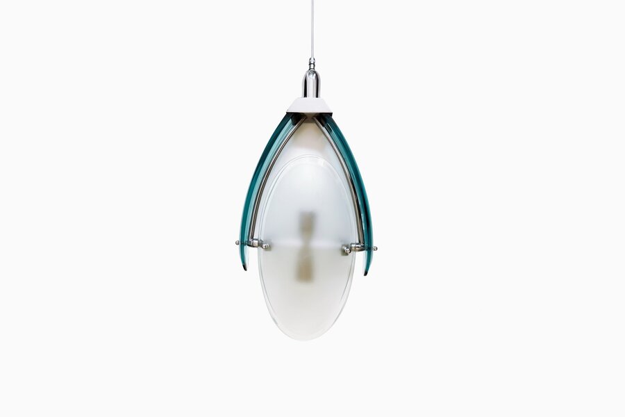 Attributed To Cristal Arte – Glass Pendant, Mid 20th Century