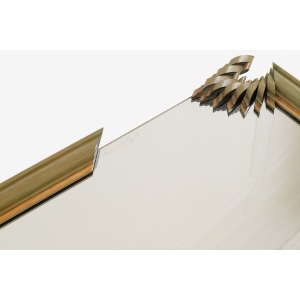 Bizouati – Assymetrical Hand Carved Olive Wood Mirror, 1990s