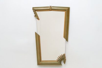 Bizouati – Assymetrical Hand Carved Olive Wood Mirror, 1990s