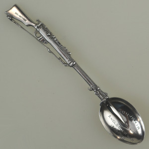 A scarce antique solid silver novelty rifle Militaria Boer War Spoon 19g C.1899