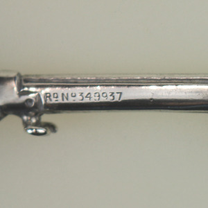 A scarce antique solid silver novelty rifle Militaria Boer War Spoon 19g C.1899