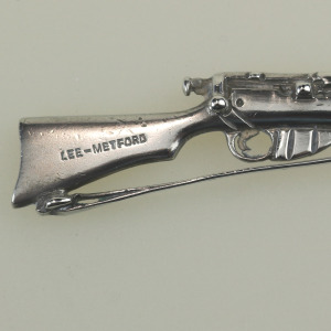 A scarce antique solid silver novelty rifle Militaria Boer War Spoon 19g C.1899