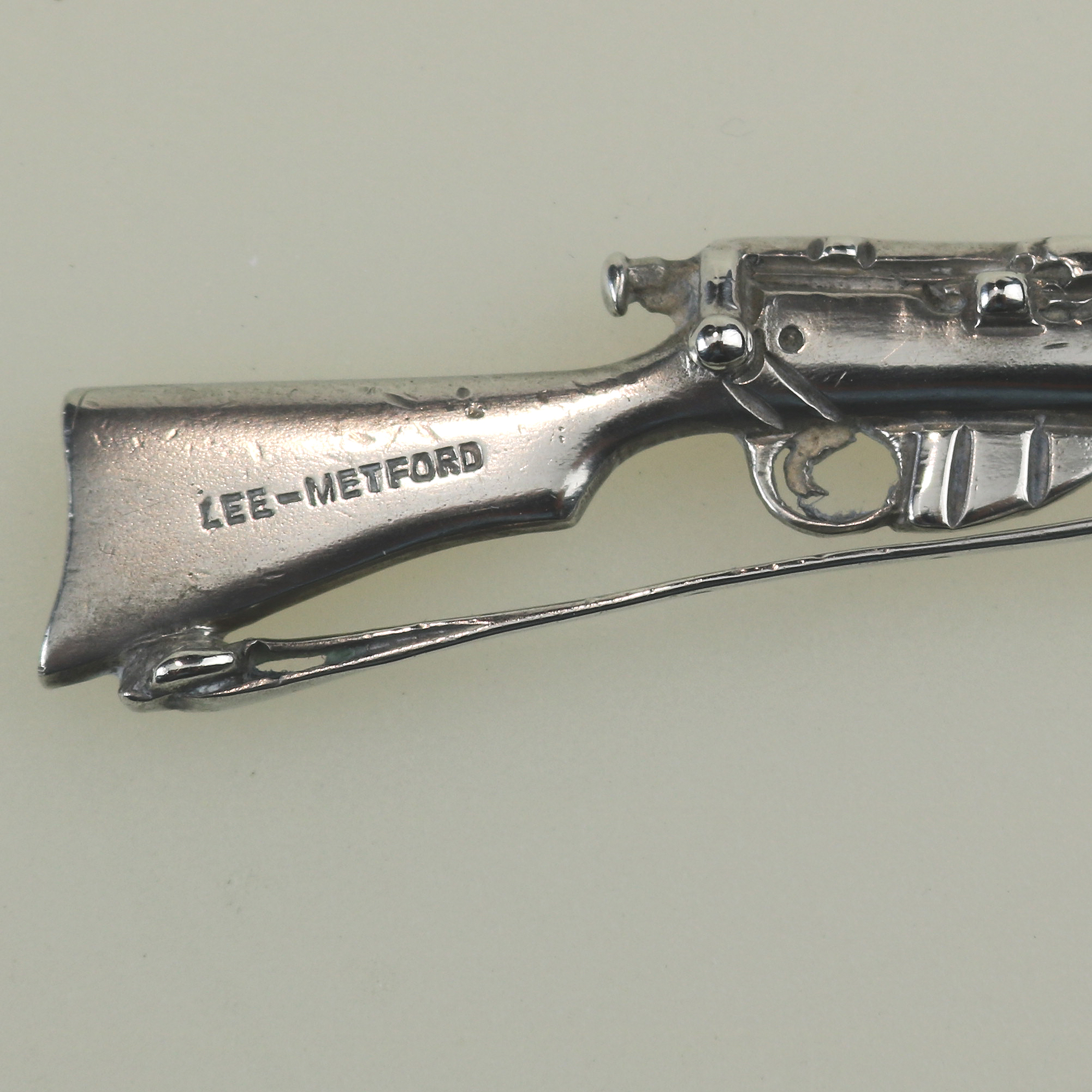 A scarce antique solid silver novelty rifle Militaria Boer War Spoon 19g C.1899