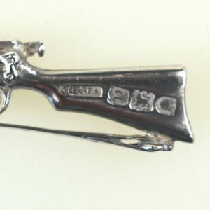 A scarce antique solid silver novelty rifle Militaria Boer War Spoon 19g C.1899