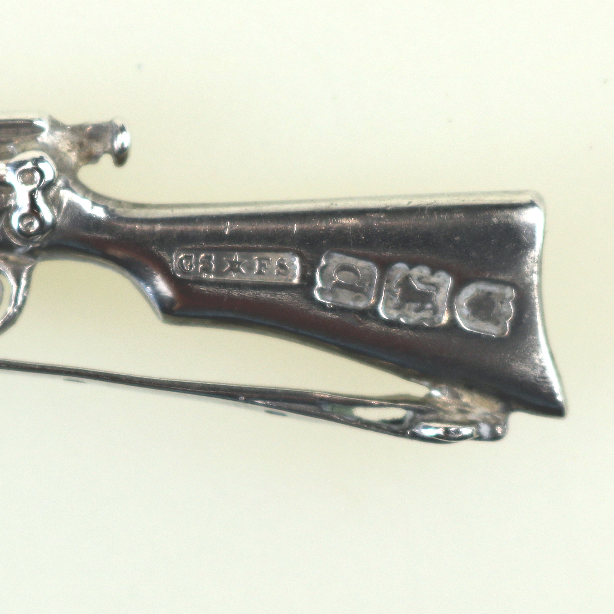 A scarce antique solid silver novelty rifle Militaria Boer War Spoon 19g C.1899