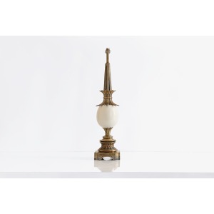 Bronze And Porcelain Ostrich Table Lamp In The Style Of Maison Baguès, 20th Century