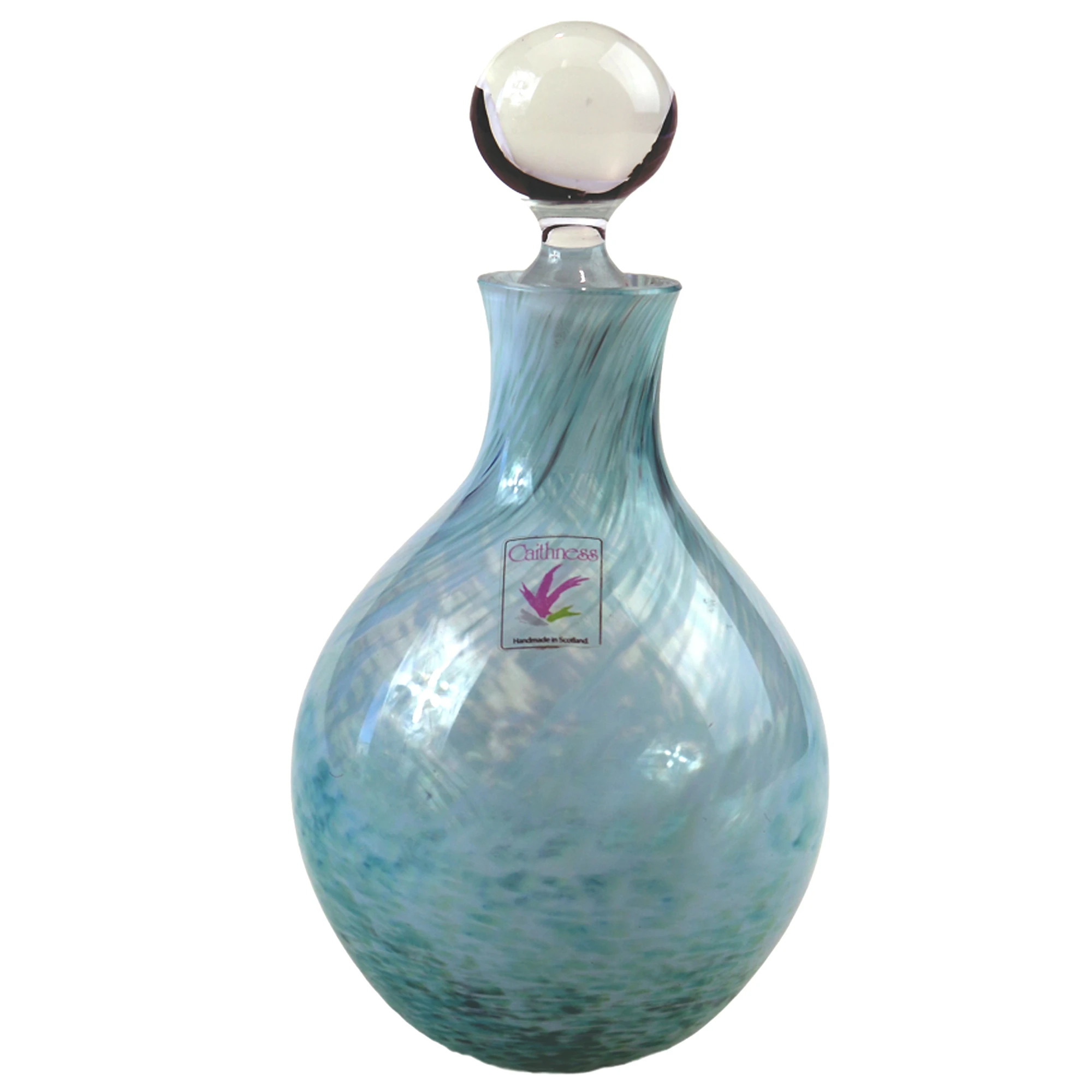 Vintage art glass hand-made Caithness Scent Perfume Bottle 15 cm C.late 20thC