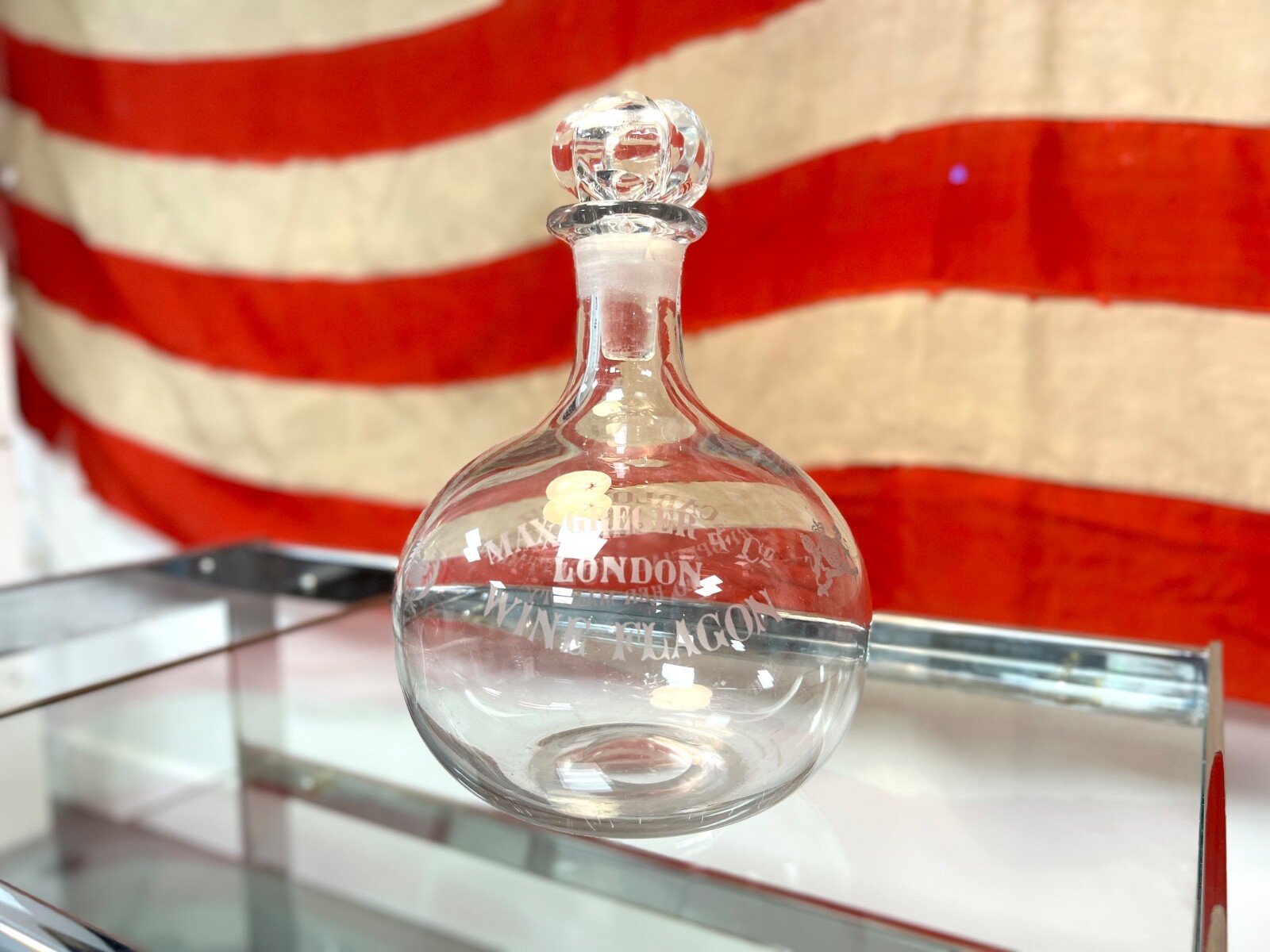 Carlowitz, Antique Glass Flagon/Decanter
