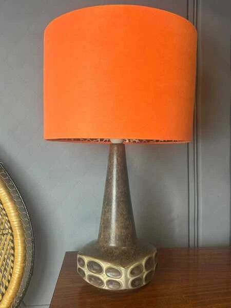 Ceramic Table Lamp Designed By Marianne Stark For Michael Andersen From The 1960s. Vintage Table Lamp, Mid Century Lamp Base, Mcm Decor