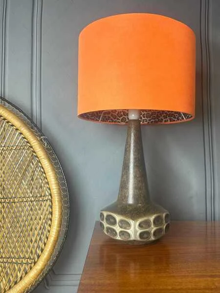 Ceramic Table Lamp Designed By Marianne Stark For Michael Andersen From The 1960s. Vintage Table Lamp, Mid Century Lamp Base, Mcm Decor