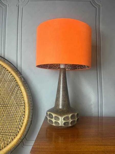Ceramic Table Lamp Designed By Marianne Stark For Michael Andersen From The 1960s. Vintage Table Lamp, Mid Century Lamp Base, Mcm Decor