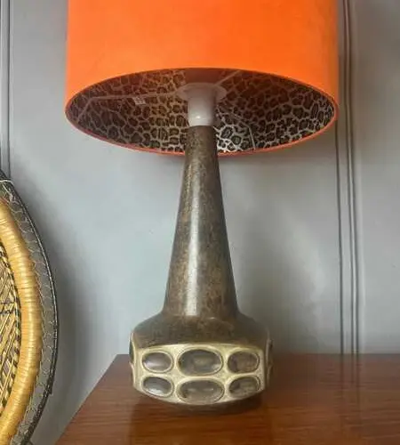 Ceramic Table Lamp Designed By Marianne Stark For Michael Andersen From The 1960s. Vintage Table Lamp, Mid Century Lamp Base, Mcm Decor