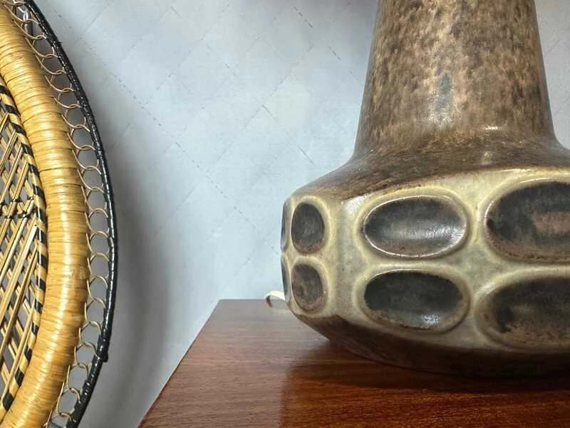Ceramic Table Lamp Designed By Marianne Stark For Michael Andersen From The 1960s. Vintage Table Lamp, Mid Century Lamp Base, Mcm Decor