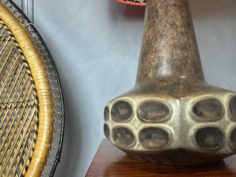 Ceramic Table Lamp Designed By Marianne Stark For Michael Andersen From The 1960s. Vintage Table Lamp, Mid Century Lamp Base, Mcm Decor