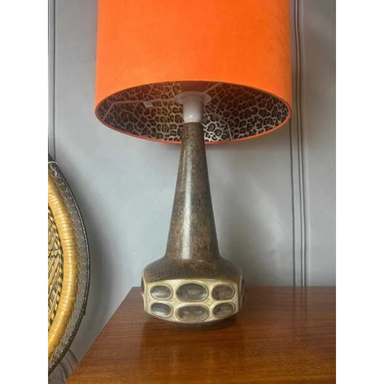 Ceramic Table Lamp Designed By Marianne Stark For Michael Andersen From The 1960s. Vintage Table Lamp, Mid Century Lamp Base, Mcm Decor