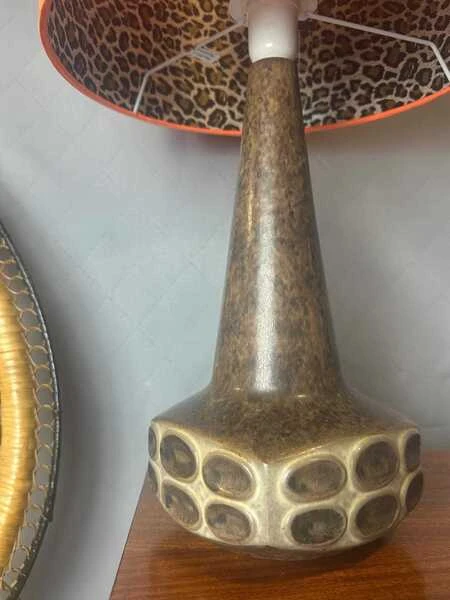 Ceramic Table Lamp Designed By Marianne Stark For Michael Andersen From The 1960s. Vintage Table Lamp, Mid Century Lamp Base, Mcm Decor