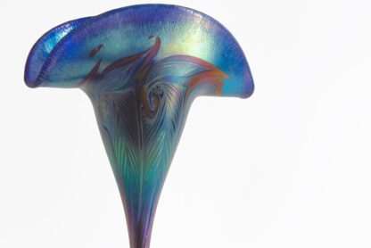Charles Lotton Stunning Iridescent Blue Vase
