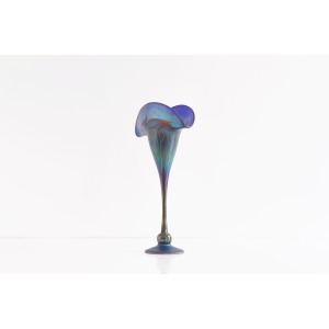 Charles Lotton Stunning Iridescent Blue Vase