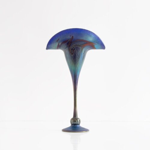 Charles Lotton Stunning Iridescent Blue Vase