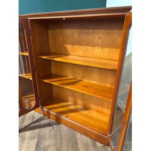 Contemporary Mahogany Glazed 3 Door Glazed Bookcase
