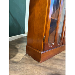 Contemporary Mahogany Glazed 3 Door Glazed Bookcase
