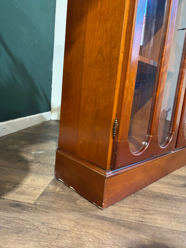 Contemporary Mahogany Glazed 3 Door Glazed Bookcase