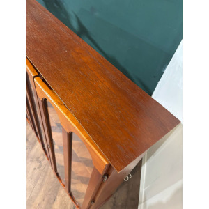 Contemporary Mahogany Glazed 3 Door Glazed Bookcase