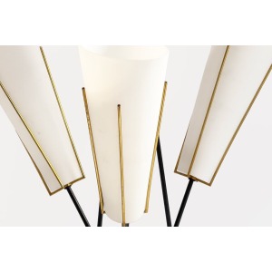 Danish Space Age Mid Century Opaline Suspension Lamp, 1960s