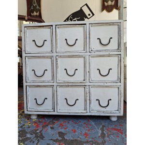 Early 20th Century Bank Of Painted Workshop/Apothecary Drawers. Antique/Vintage