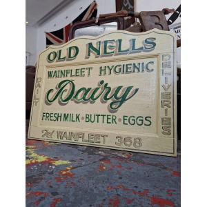 Early 20th Century Hand Painted Trade Sign/Delivery Cart Door