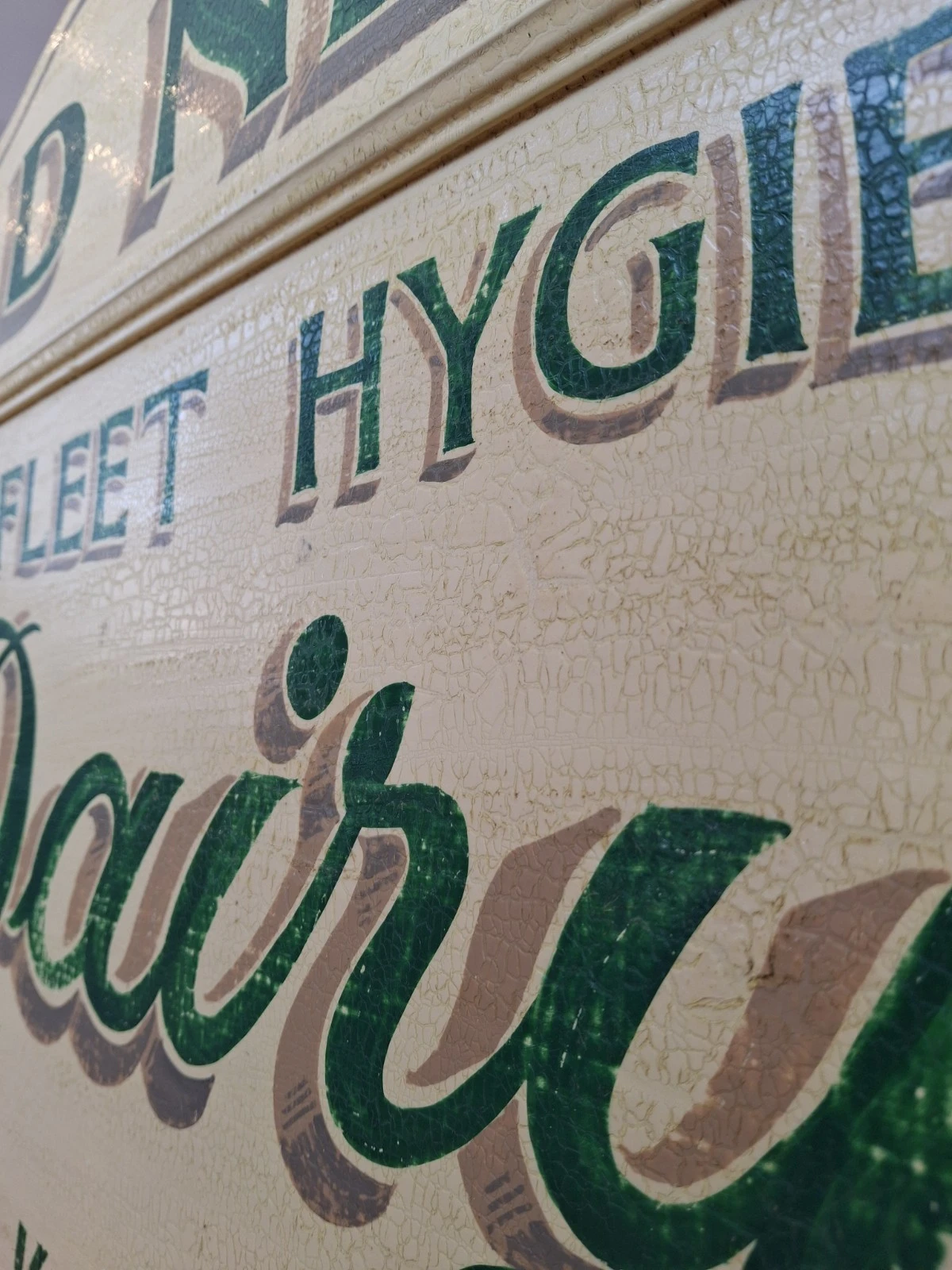 Early 20th Century Hand Painted Trade Sign/Delivery Cart Door