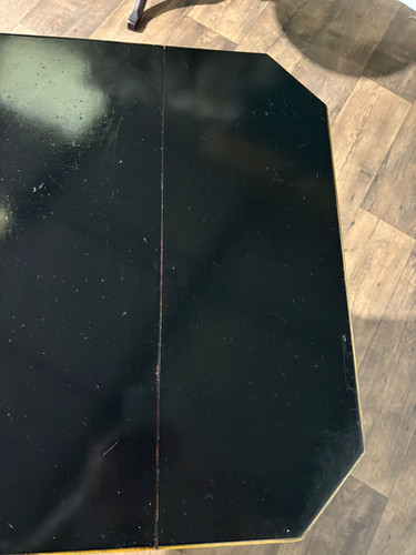 Edwardian Ebony Drop Leaf Side Table