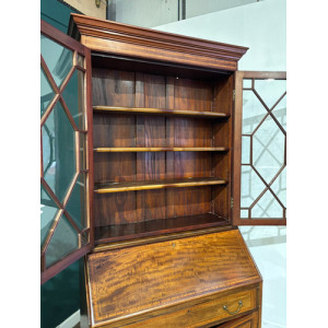 Edwardian Inlaid Bureau Bookcase