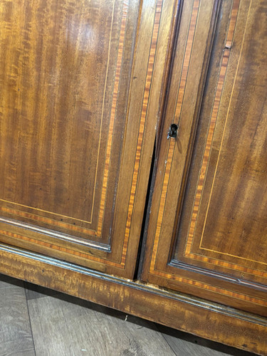 Edwardian Inlaid Bureau Bookcase