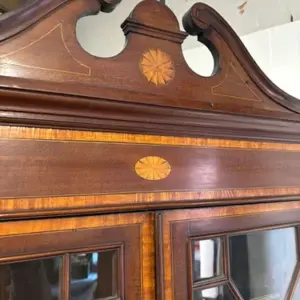 Edwardian Inlaid Bureau Bookcase
