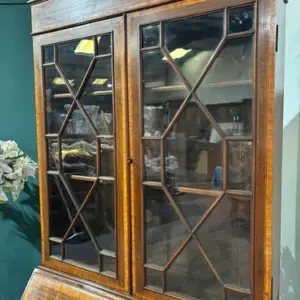 Edwardian Inlaid Bureau Bookcase