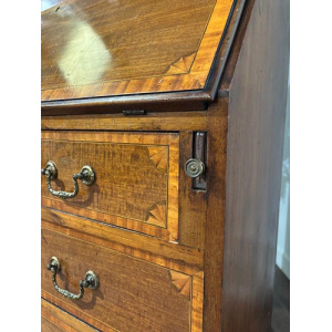 Edwardian Inlaid Bureau Bookcase