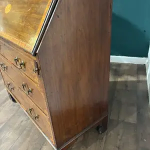 Edwardian Inlaid Bureau Bookcase